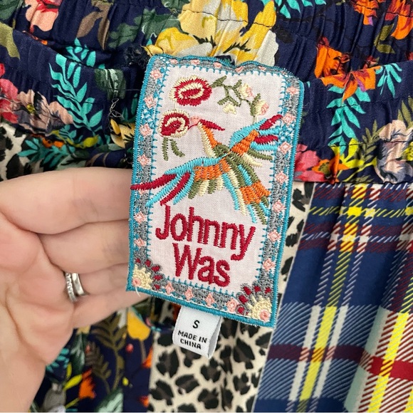 Johnny Was Silk Torin Pull On Wide Leg Pants.   15 - Picture 3 of 9